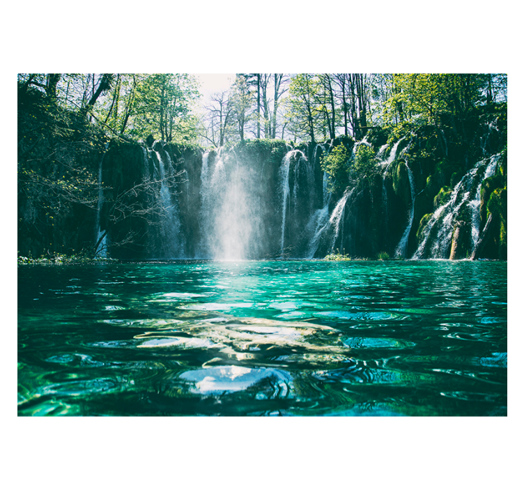 Smooth Waterfall nature wall mural - TenStickers