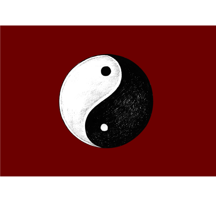 Yin Yang Symbol master bedroom mural - TenStickers