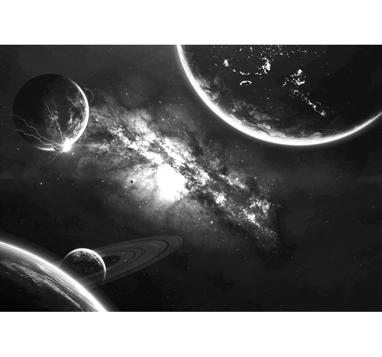 Galaxy Exploration space mural - TenStickers