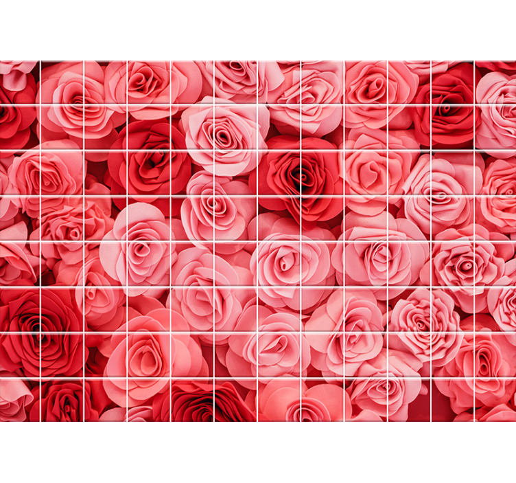 Roses Bouquet Display flower mural - TenStickers