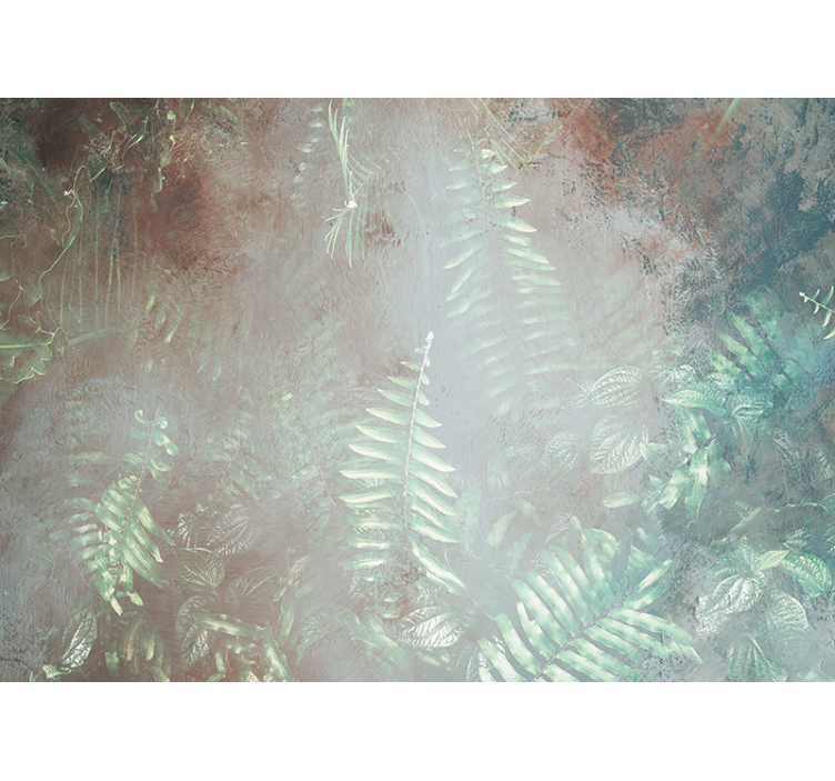 Gentle Fern Pattern entrance wall mural - TenStickers