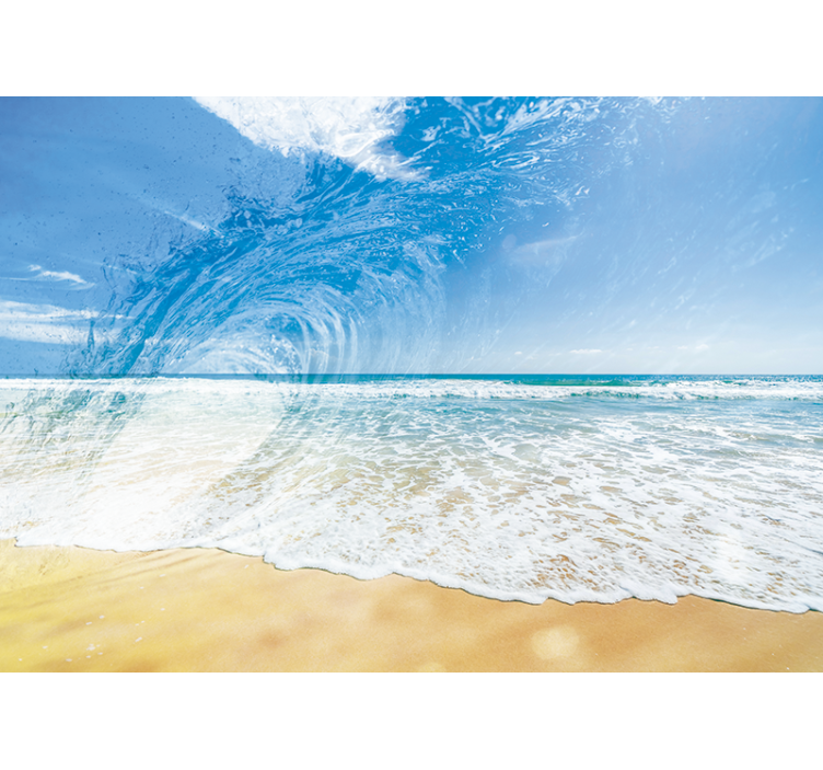 Sea mural ocean wave splash art - TenStickers