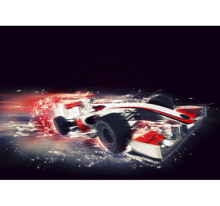 Racing car motion vehicle mural - TenStickers
