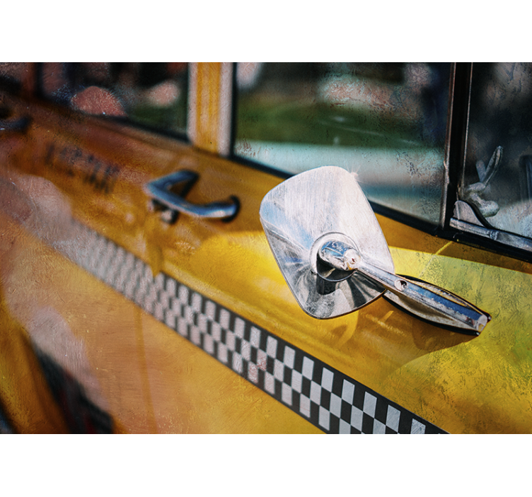 New york wall mural iconic yellow taxi art - TenStickers