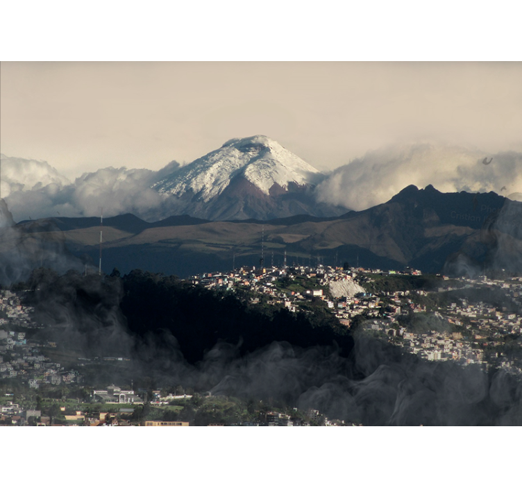 Frozen Mountain Panorama mountain wall mural - TenStickers