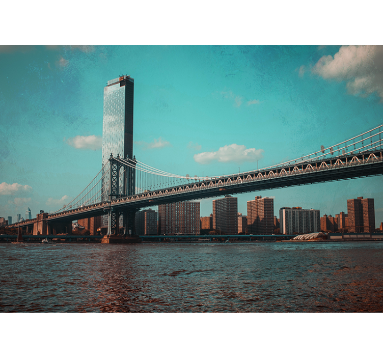 Brooklyn Bridge Perspective new york wall mural - TenStickers