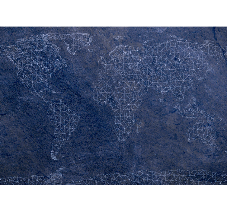 World map wall mural geometric world map - TenStickers