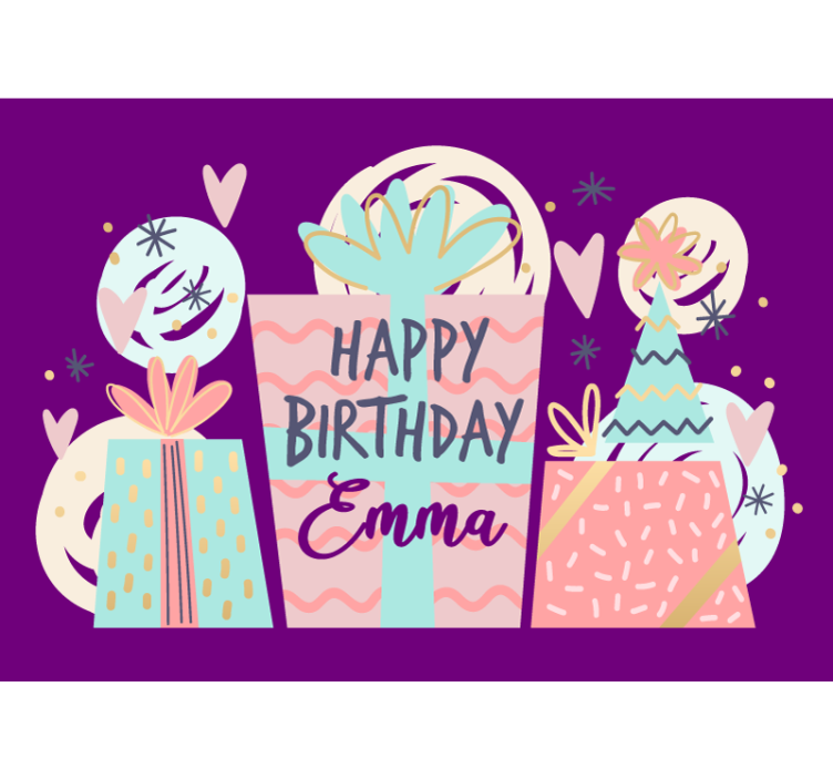 Mural quote birthday gift celebration - TenStickers