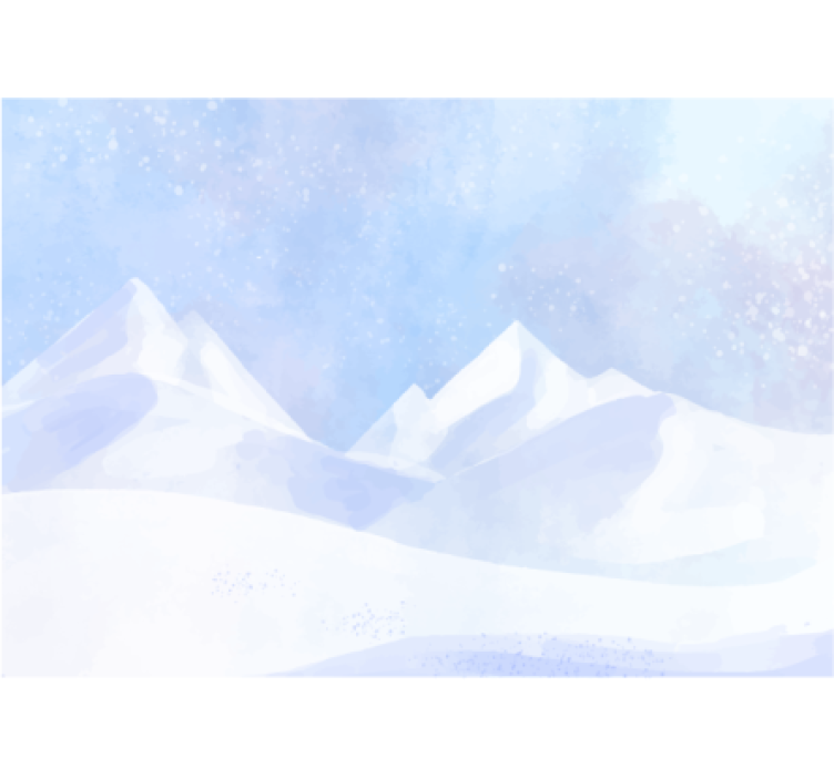 Icy Alpine Summits mountain wall mural - TenStickers