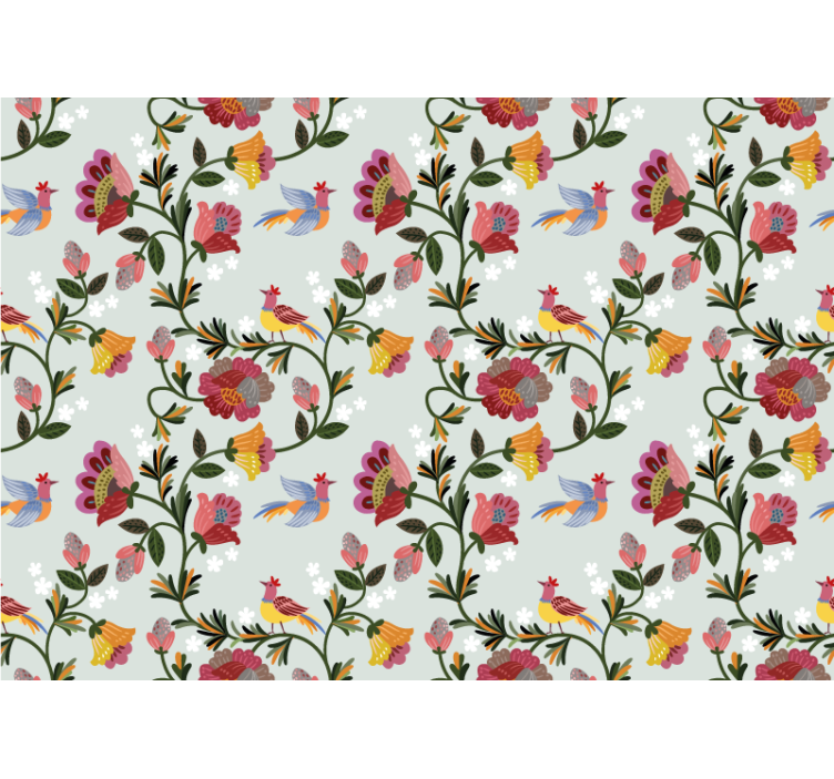Colorful Floral Pattern flower mural - TenStickers