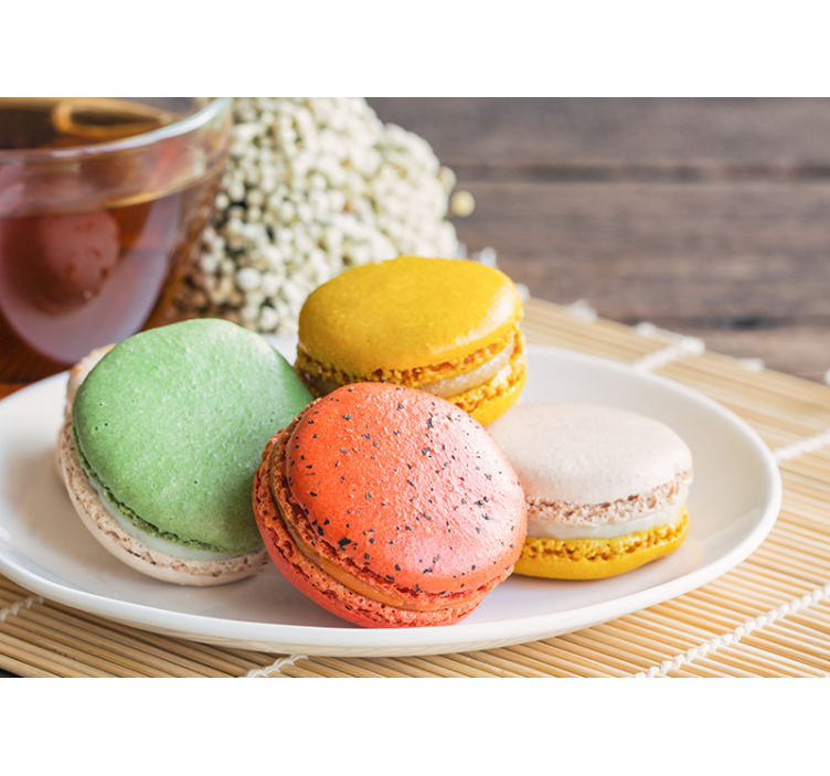 Colorful Macarons Delight mural quote - TenStickers