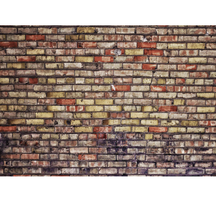 Brick wall mural vintage brick texture - TenStickers