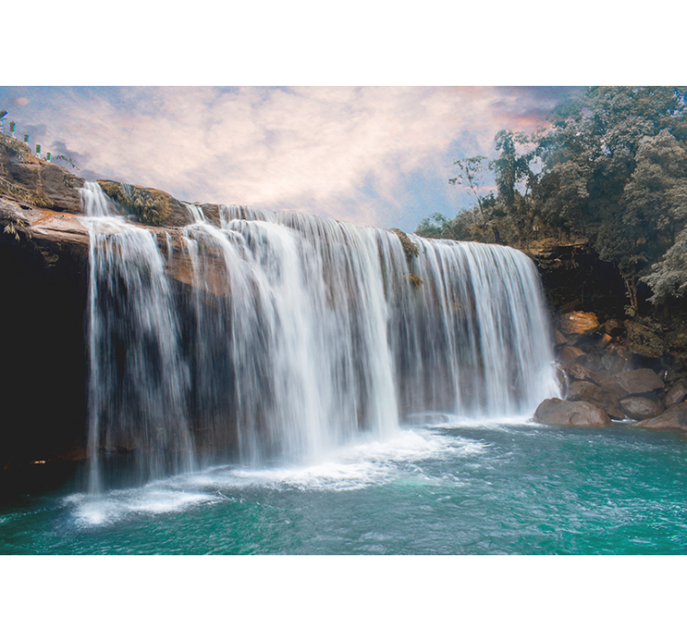 Waterfall mural majestic waterfall cascade - TenStickers