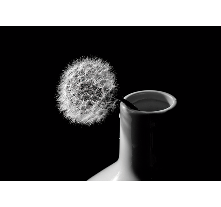 Dandelion mural dandelion in a vase - TenStickers