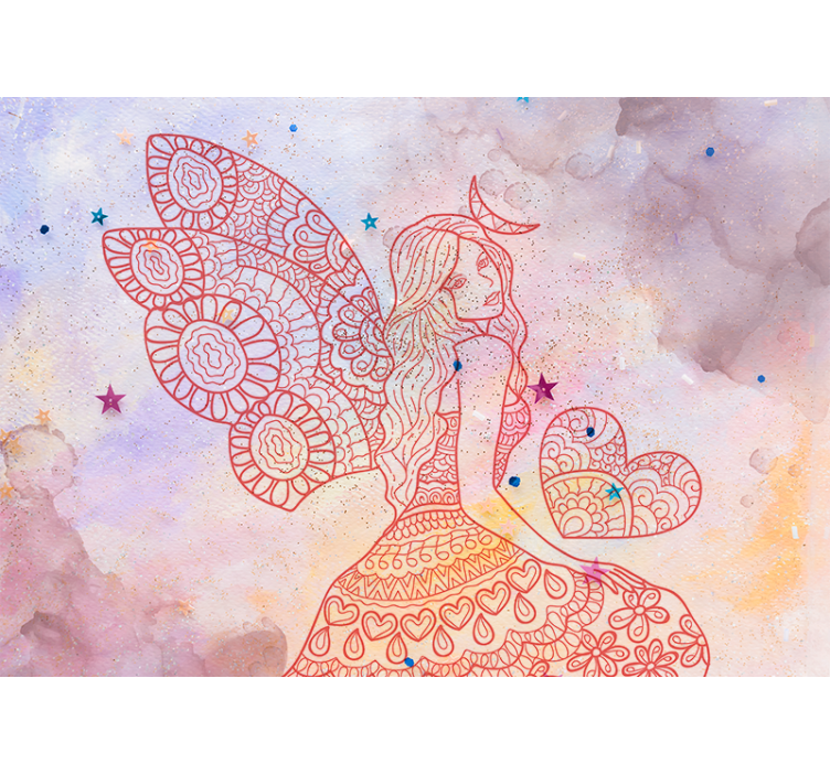 Fantasy wall mural heartfelt fairy - TenStickers