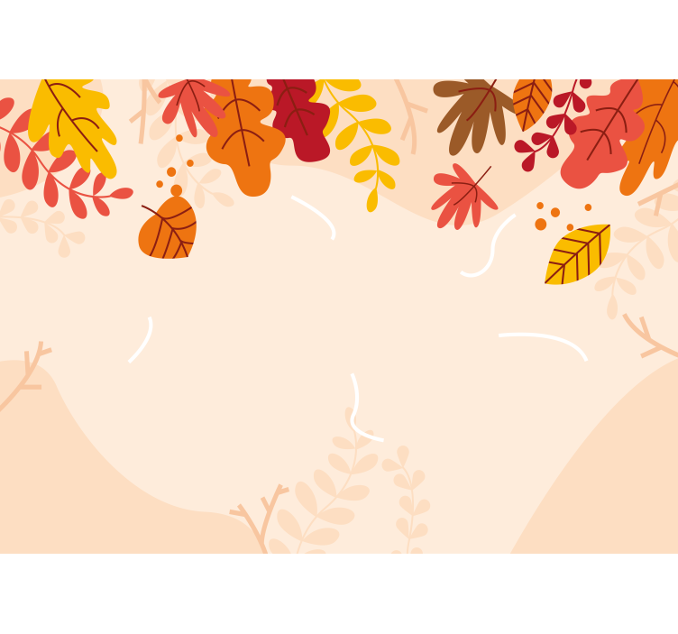 Autumn Leaf Patterns flower mural - TenStickers