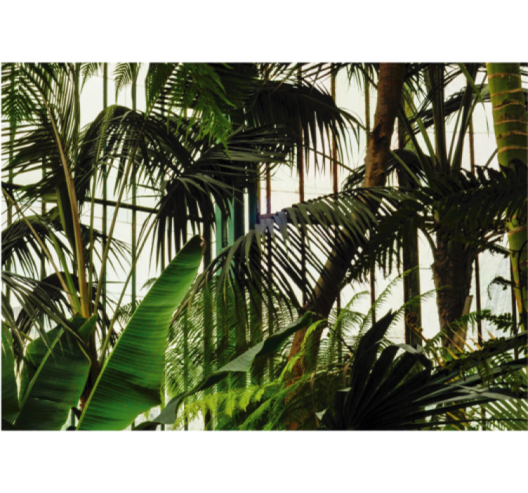 Lively Tropical Foliage nature wall mural - TenStickers