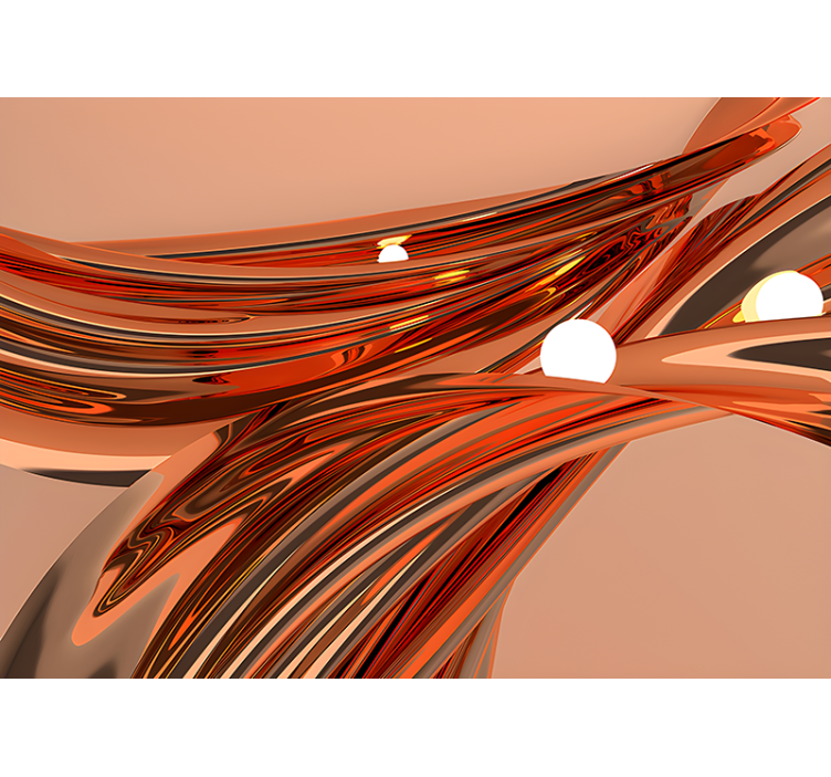 Flowing Organic Curves abstract wall mural - TenStickers