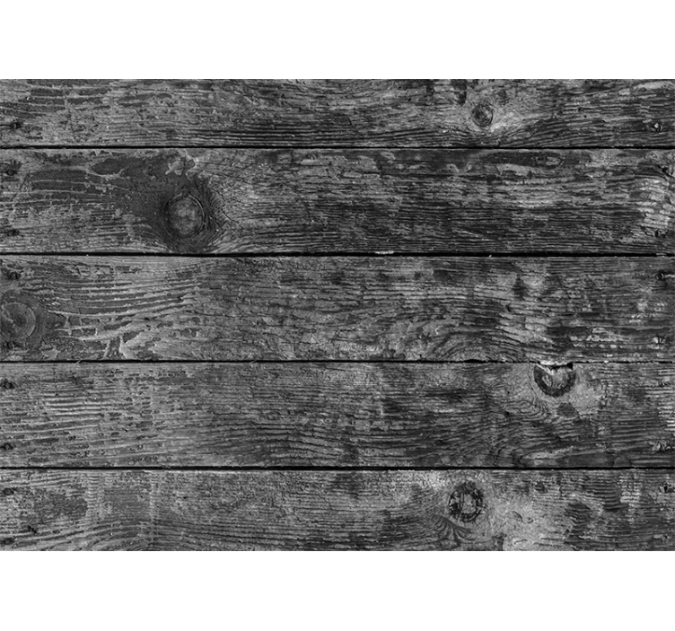 Stone wall mural rustic wooden boards - TenStickers