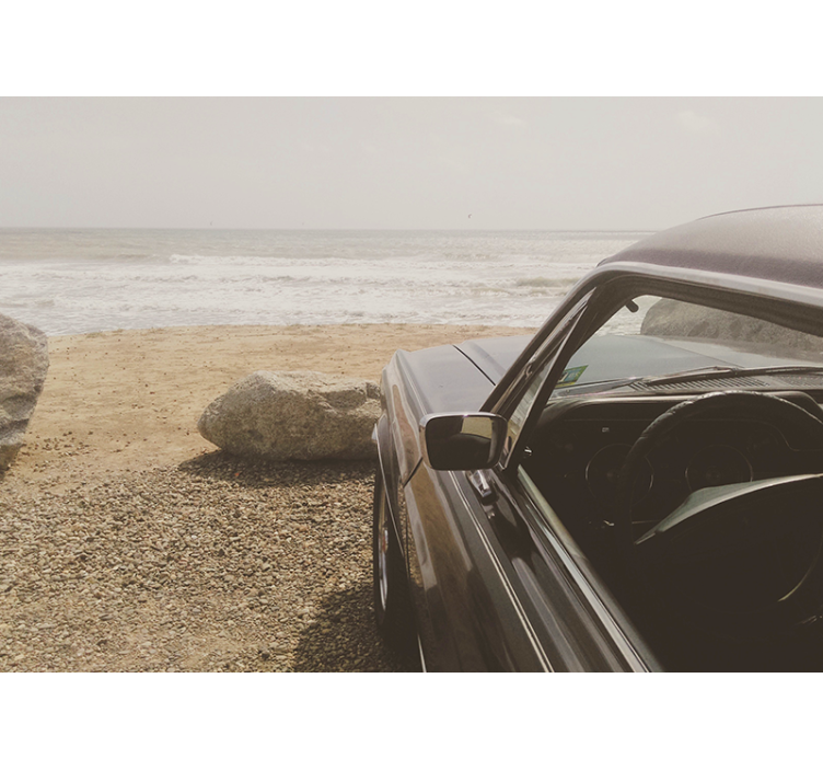 Classic Car View vehicle mural - TenStickers