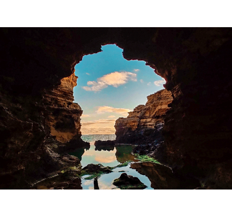 Cave Seascape View landscape mural wallpaper - TenStickers