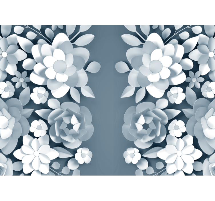 Flower mural with elegant botanical designs - TenStickers