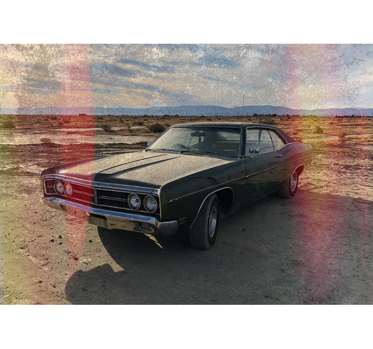 Classic Car Nostalgia vehicle mural - TenStickers