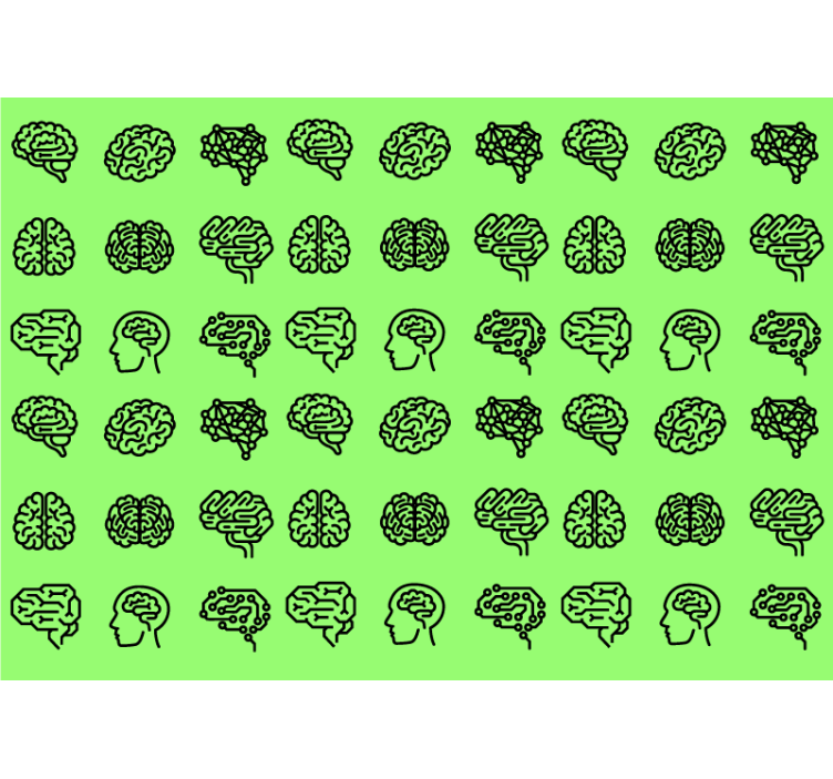 Brain Pattern Design painting wall mural - TenStickers
