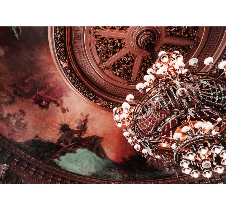 Opulent chandelier detail photo mural - TenStickers