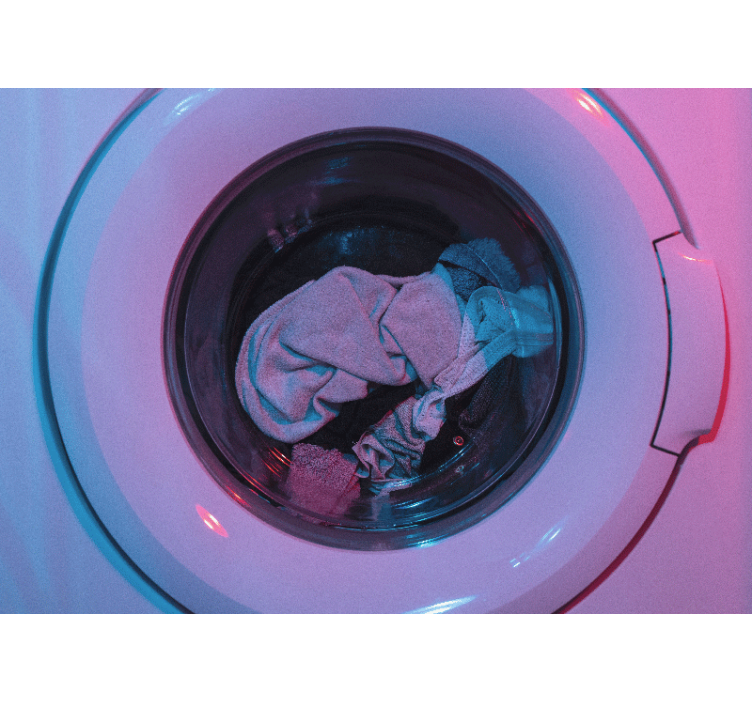 Laundry Machine Spins vintage wall mural - TenStickers