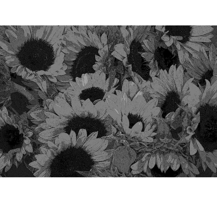 Sunflower Floral Pattern flower mural - TenStickers