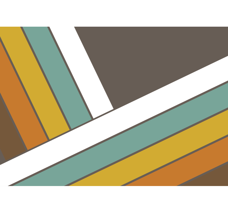 Retro 70's stripes vintage wall mural - TenStickers