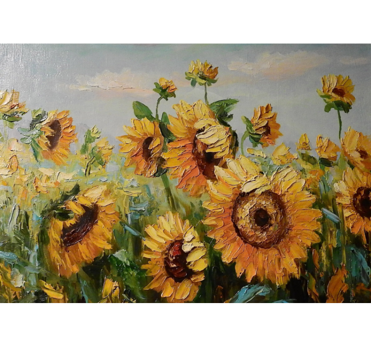 Flower mural sunflower meadow bloom - TenStickers