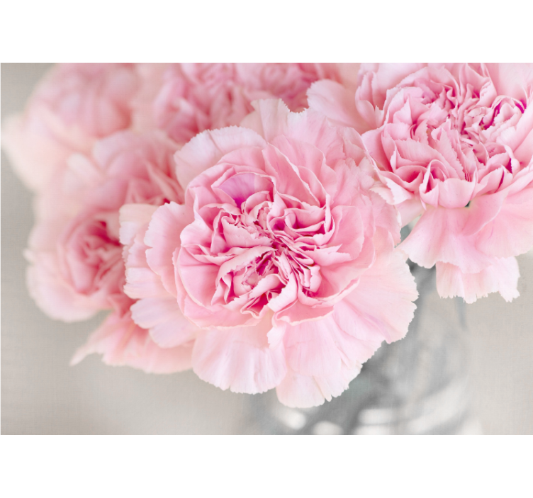 Flower mural of lovely pink blossoms - TenStickers