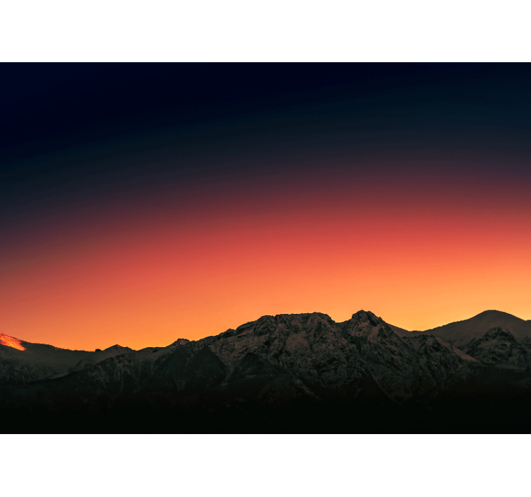 Mountain wall mural majestic mountain dusk - TenStickers