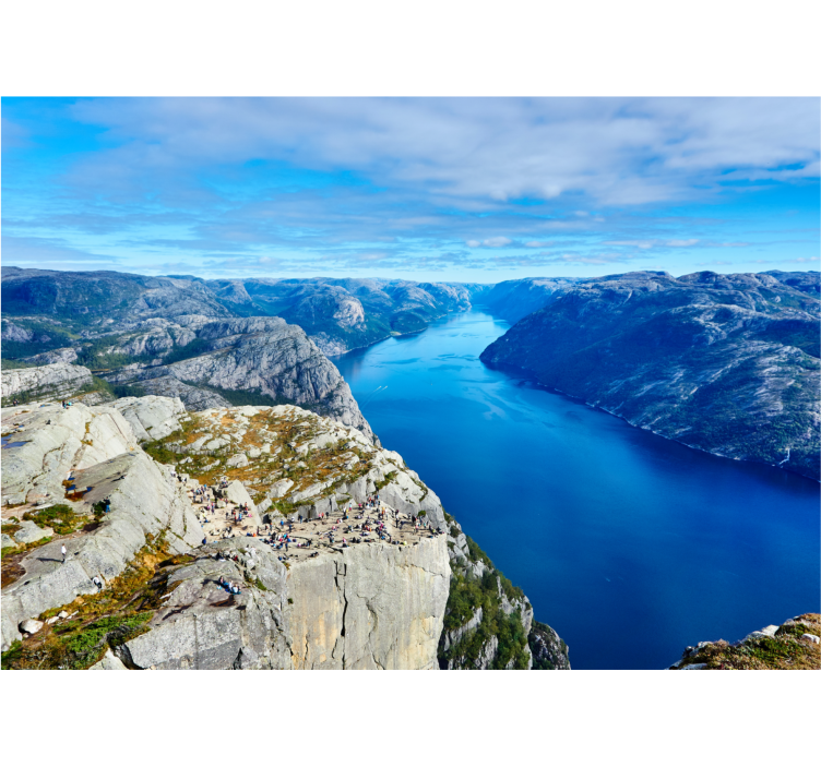 Scenic Fjord View landscape mural wallpaper - TenStickers