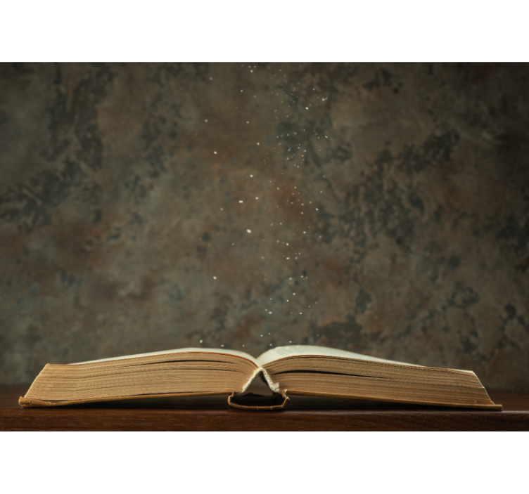 Painting wall mural open book enchantment - TenStickers