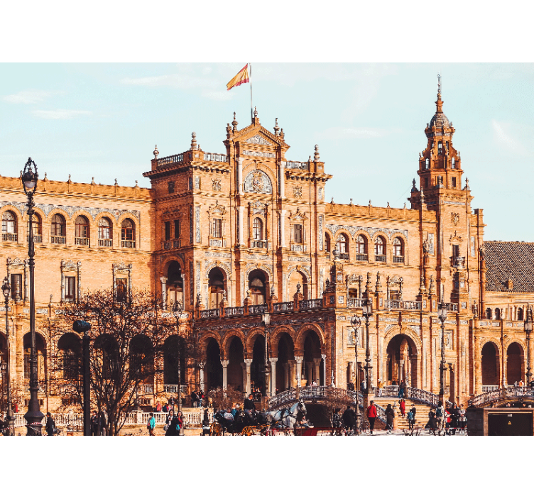 Madrid wall mural historic spanish architecture - TenStickers