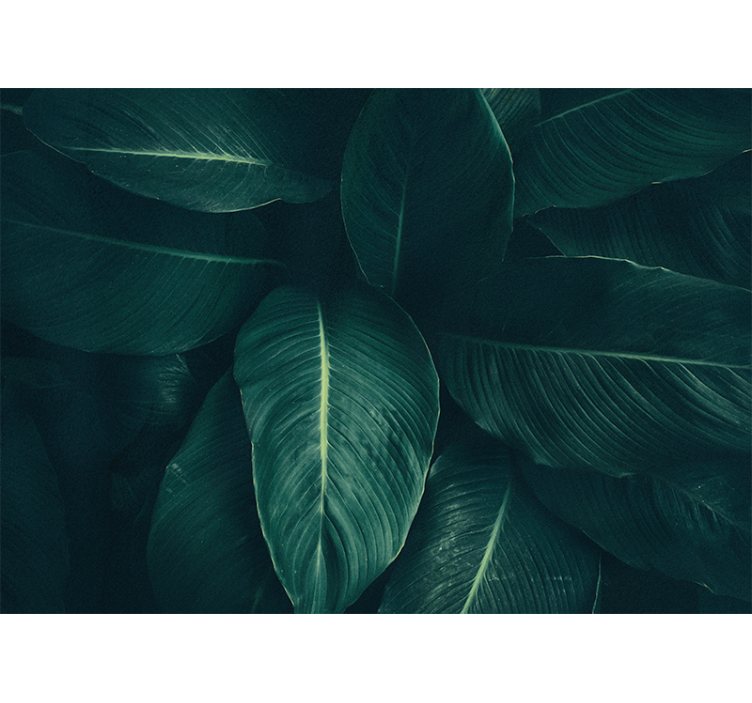 Nature wall mural lush leafy texture - TenStickers