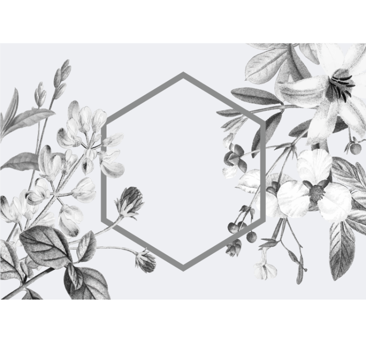 Gray Plants Arrengment flower mural - TenStickers