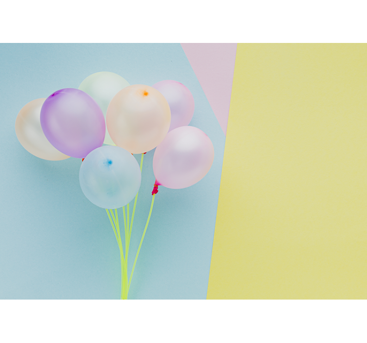 Children wall mural colorful balloon design - TenStickers