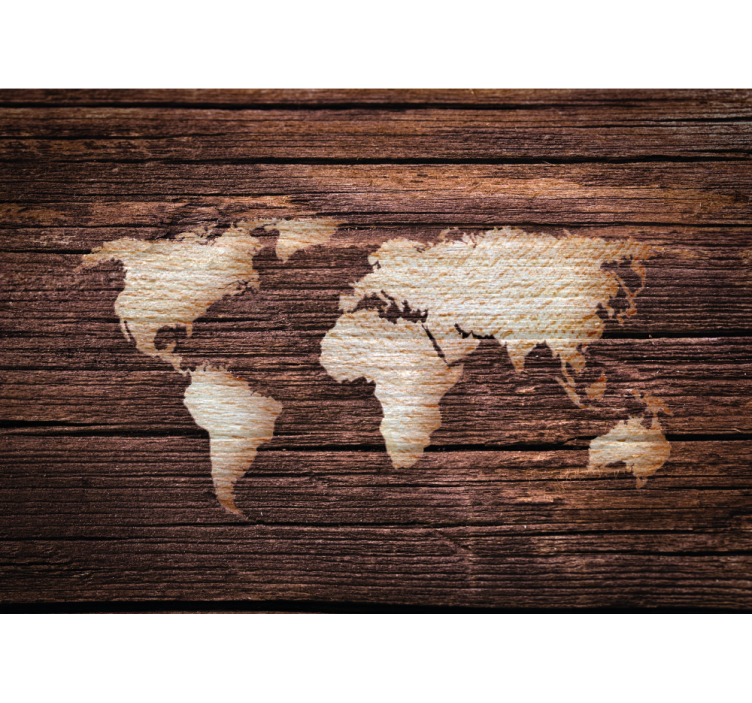 World map wall mural with world map design - TenStickers