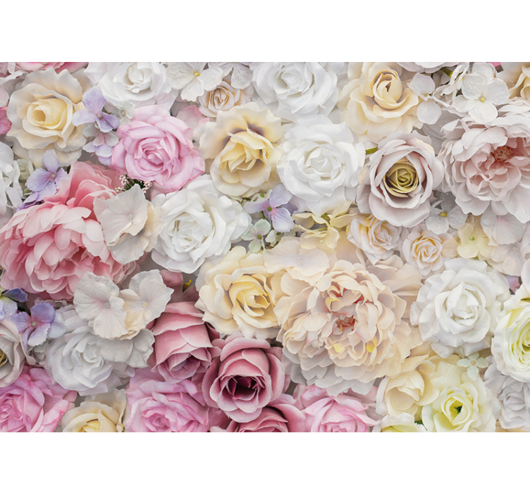 Flower mural graceful rose arrangement - TenStickers