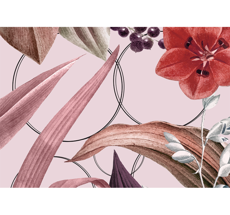 Flower mural floral patterns design - TenStickers