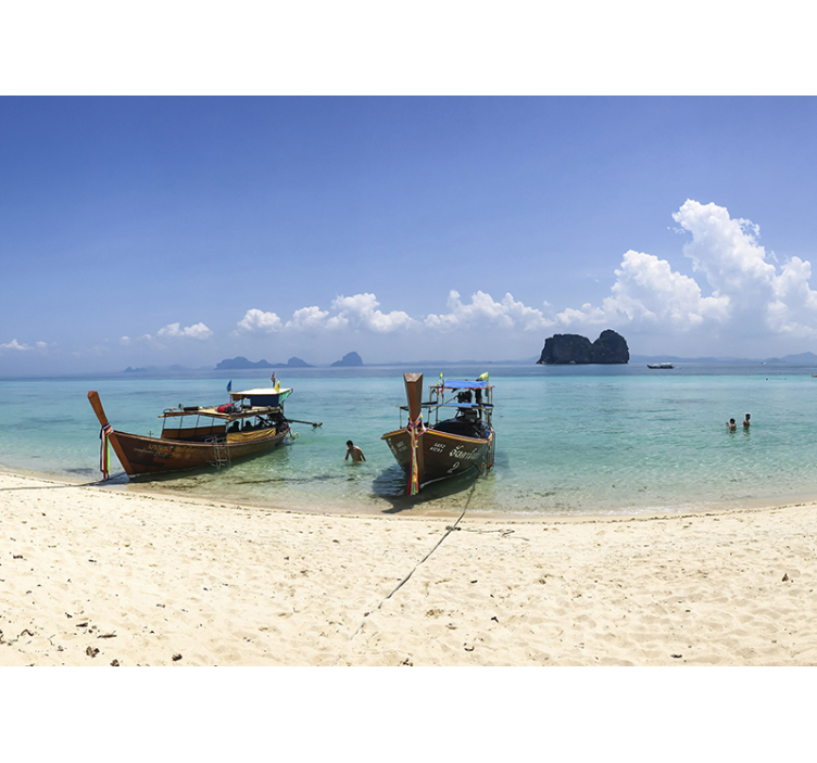 Landscape mural wallpaper tropical beach scene - TenStickers