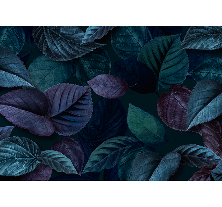 Green and blue leaves plants  wall mural - TenStickers
