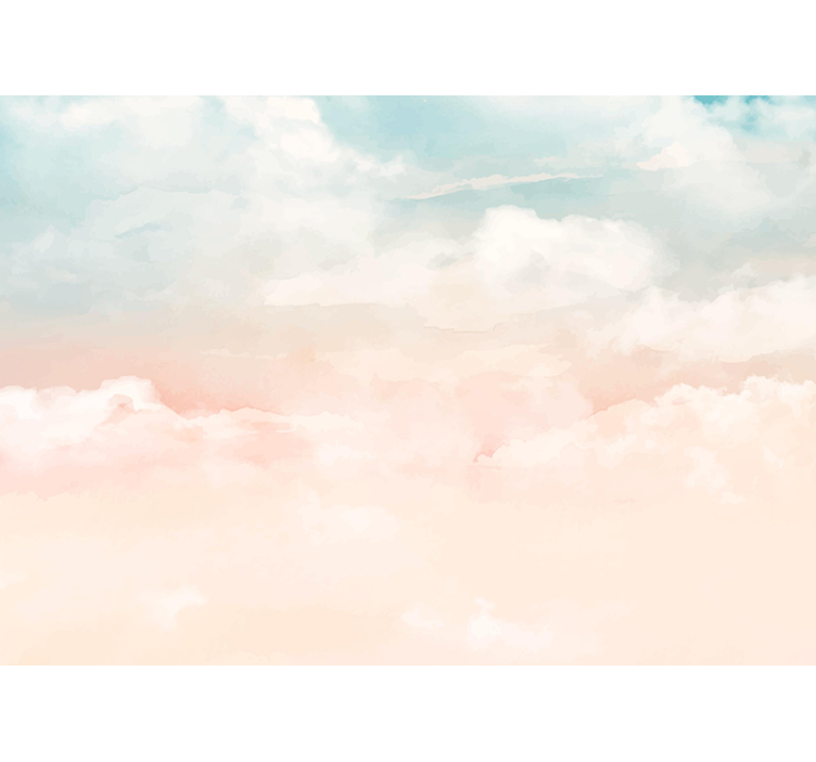 Sky mural soft cloudscape scene - TenStickers