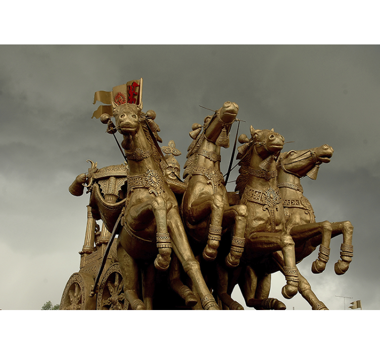 Vehicle mural of historical chariot horses - TenStickers