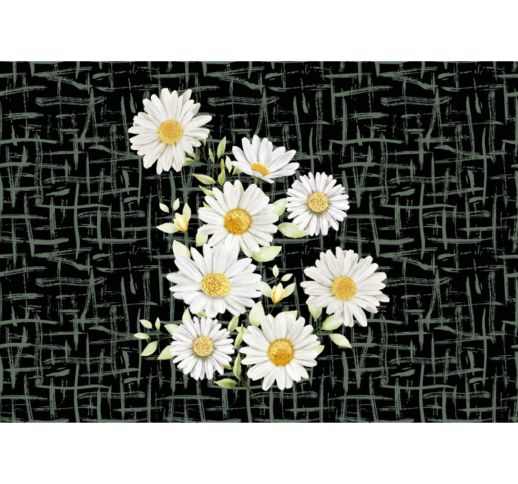 Flower mural daisy floral arrangement - TenStickers