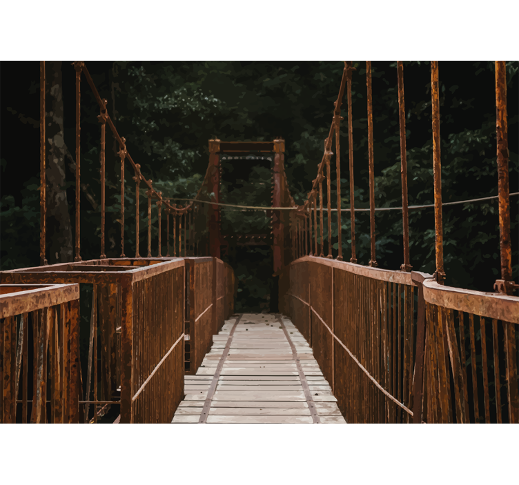 Nature wall mural bridges in nature - TenStickers